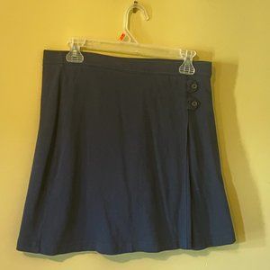 Girls Navy Knee-Length School Skort